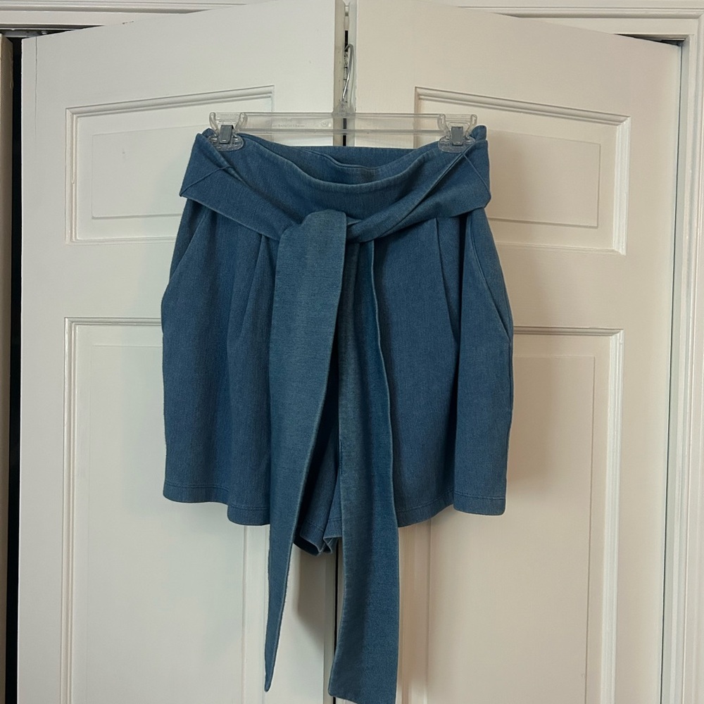 Susana Monaco Denim Blue Shorts with Belt